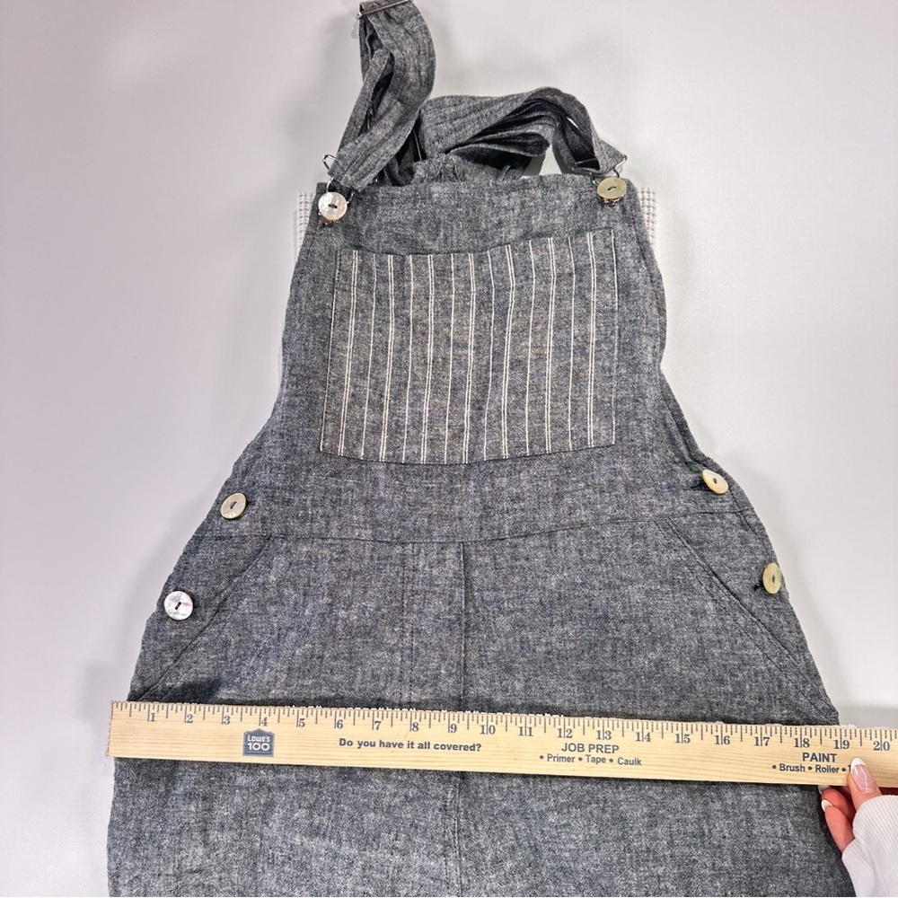 Goddess Gear Womens Hemp Organic Cotton Bib Overalls Wide Leg M - Picture 11 of 13
